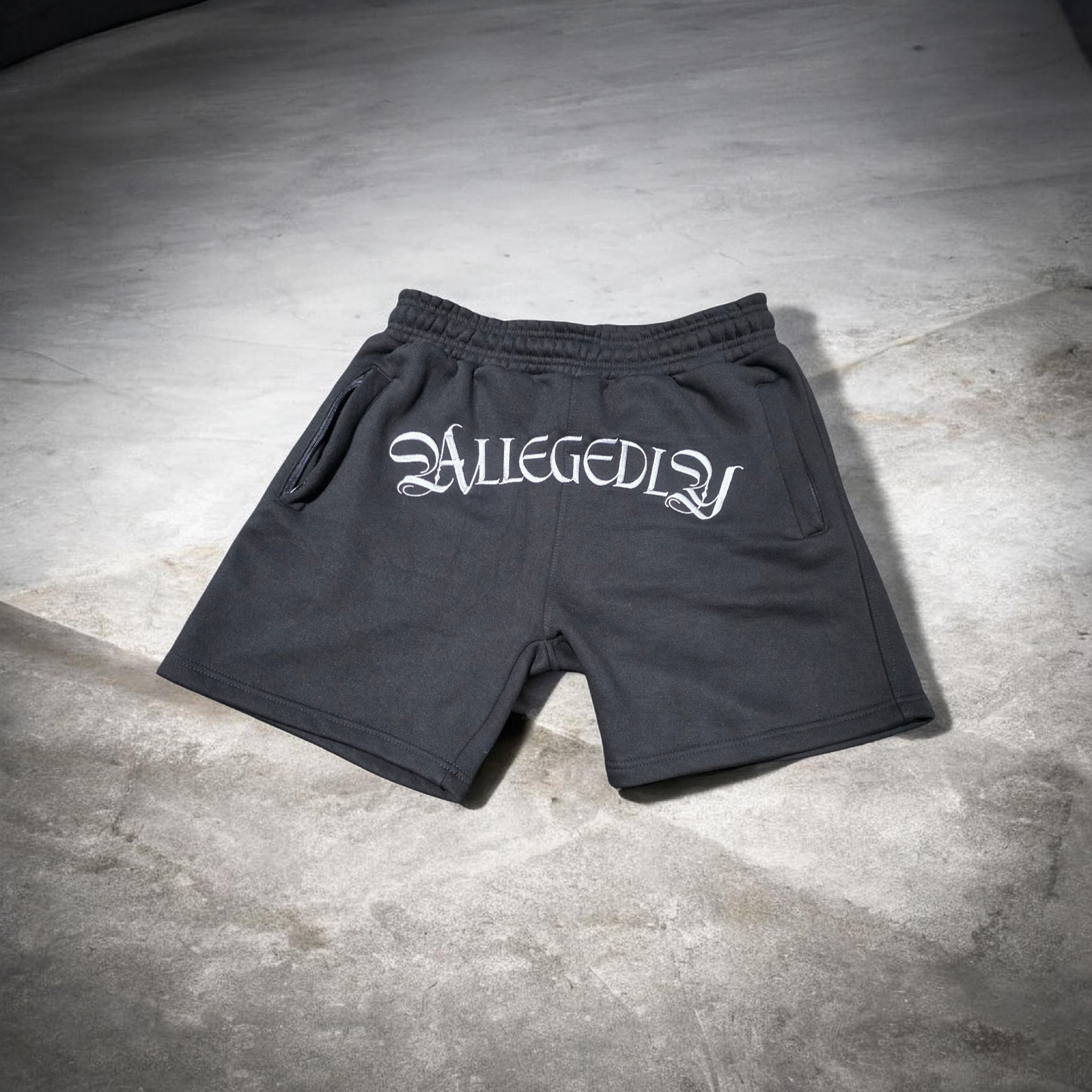 ALLEGEDLY Black with White block logo