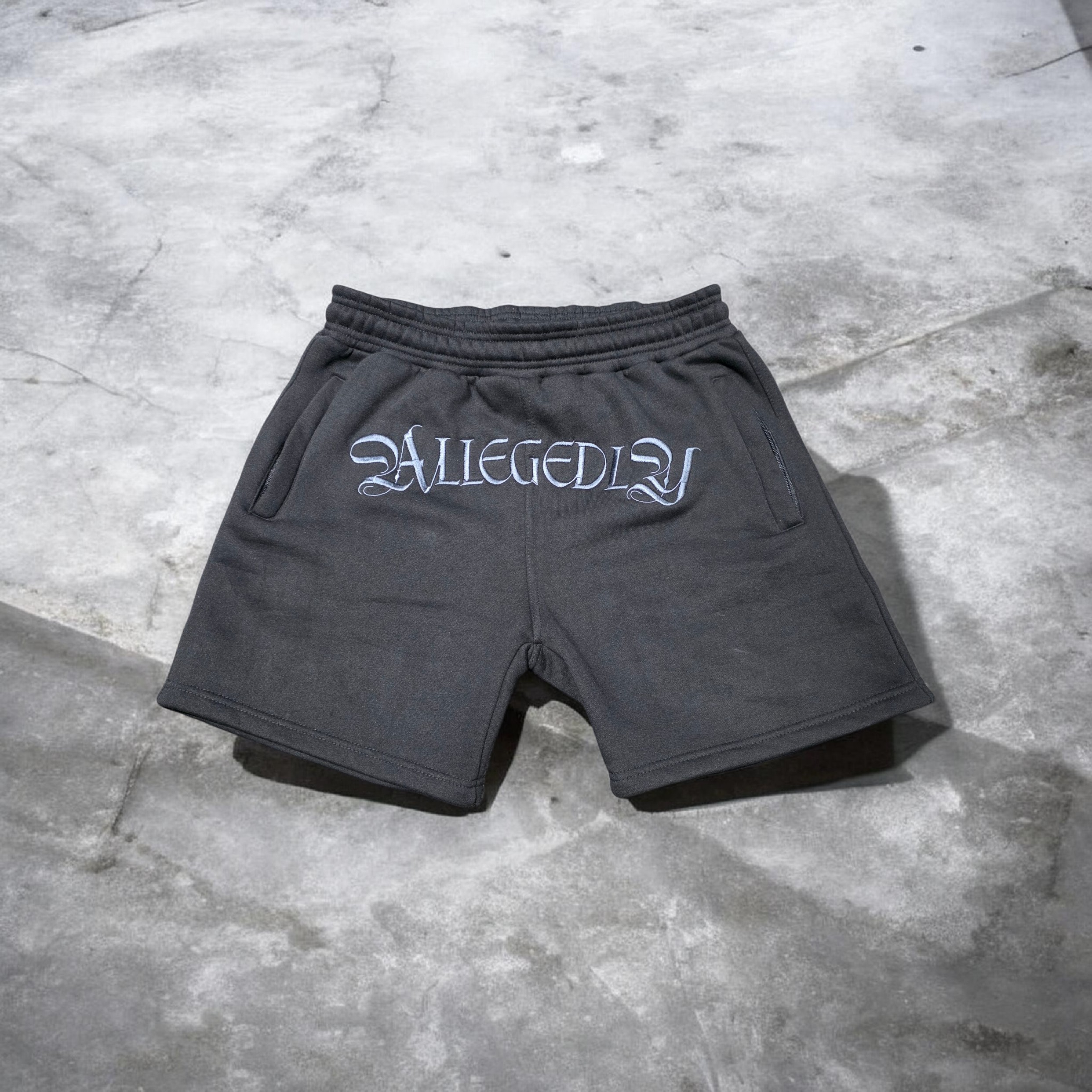 ALLEGEDLY Black with Grey block logo