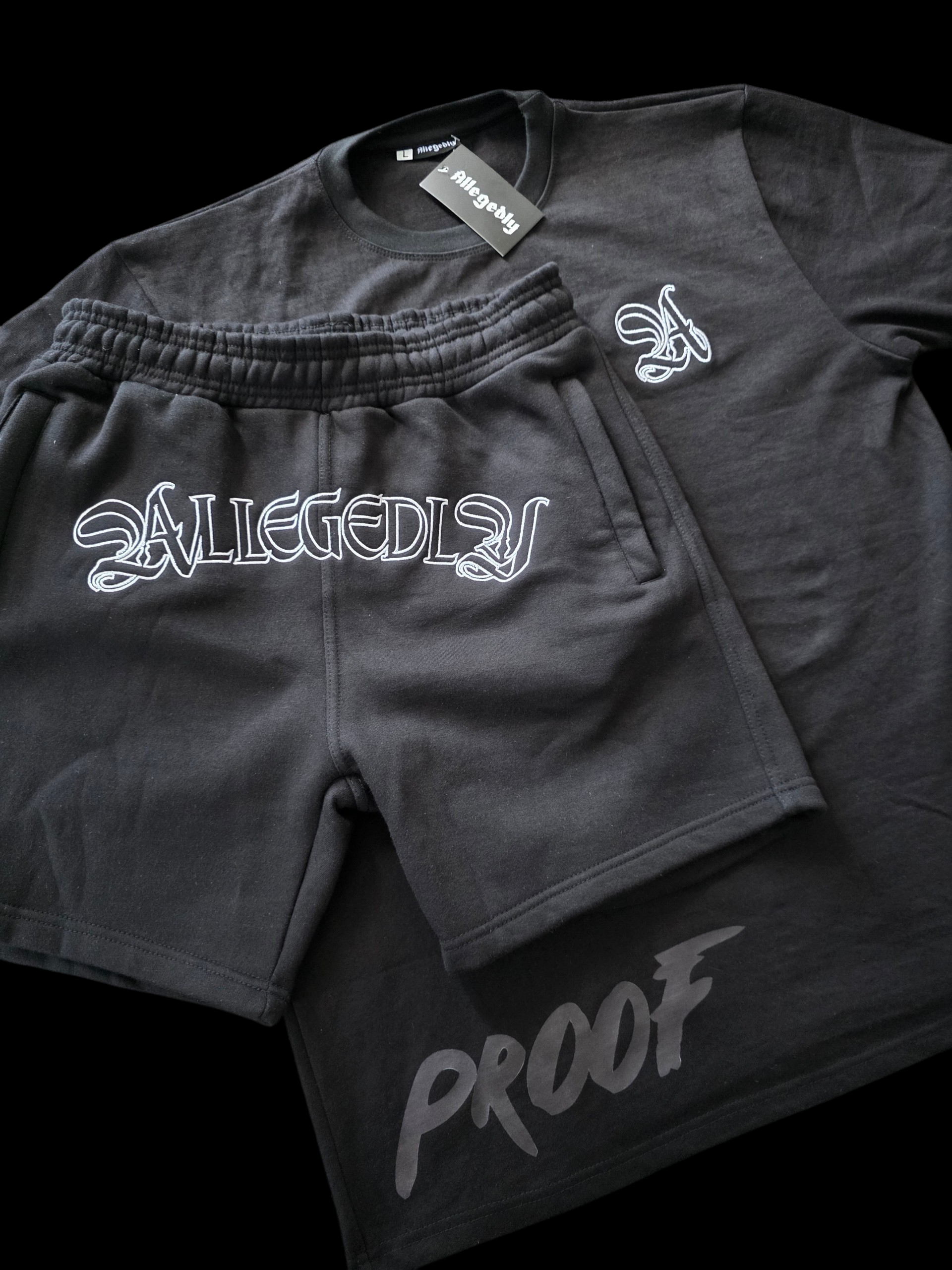 ALLEGEDLY Set - Shirt and Shorts Outline style
